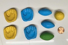 Vintage Original DIENER ERASERS Sports Lot of...