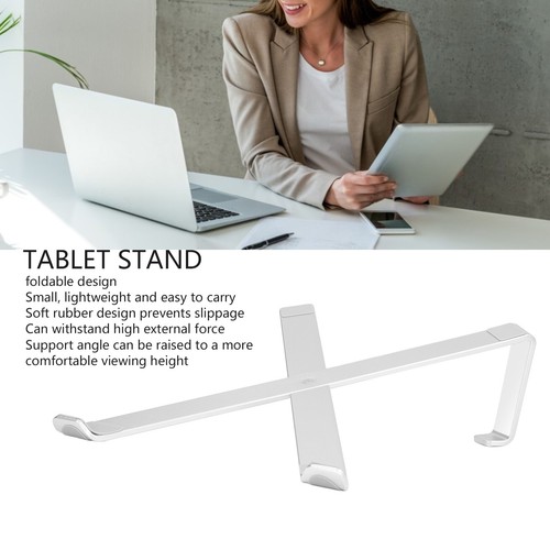 Laptop Stand Aluminum Alloy Silver Foldable Design Regulable Height Heat D AM - Afbeelding 7 van 23