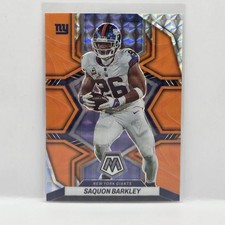 2022 Mosaic - Saquon Barkley #146 Mosaic Reactive Orange Prizm New York Giants