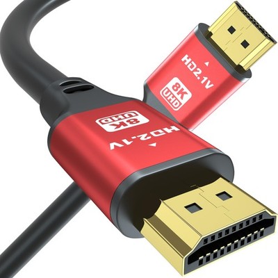 1.5FT HDMI 2.1 Cable 8K60Hz 4K120Hz, 48Gbps Ultra High Speed HDMI Cable with Gol