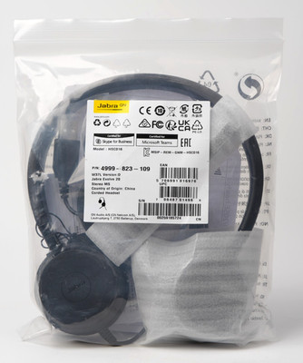 NEW Jabra Evolve 20 Stereo Headset MS Teams/Microsoft Lync Black (4999-823-109)