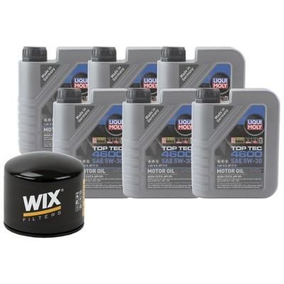 6L Liqui Moly Top Tec 4600 5W30 Wix Engine Oil Change Kit for S70 L5 19981999