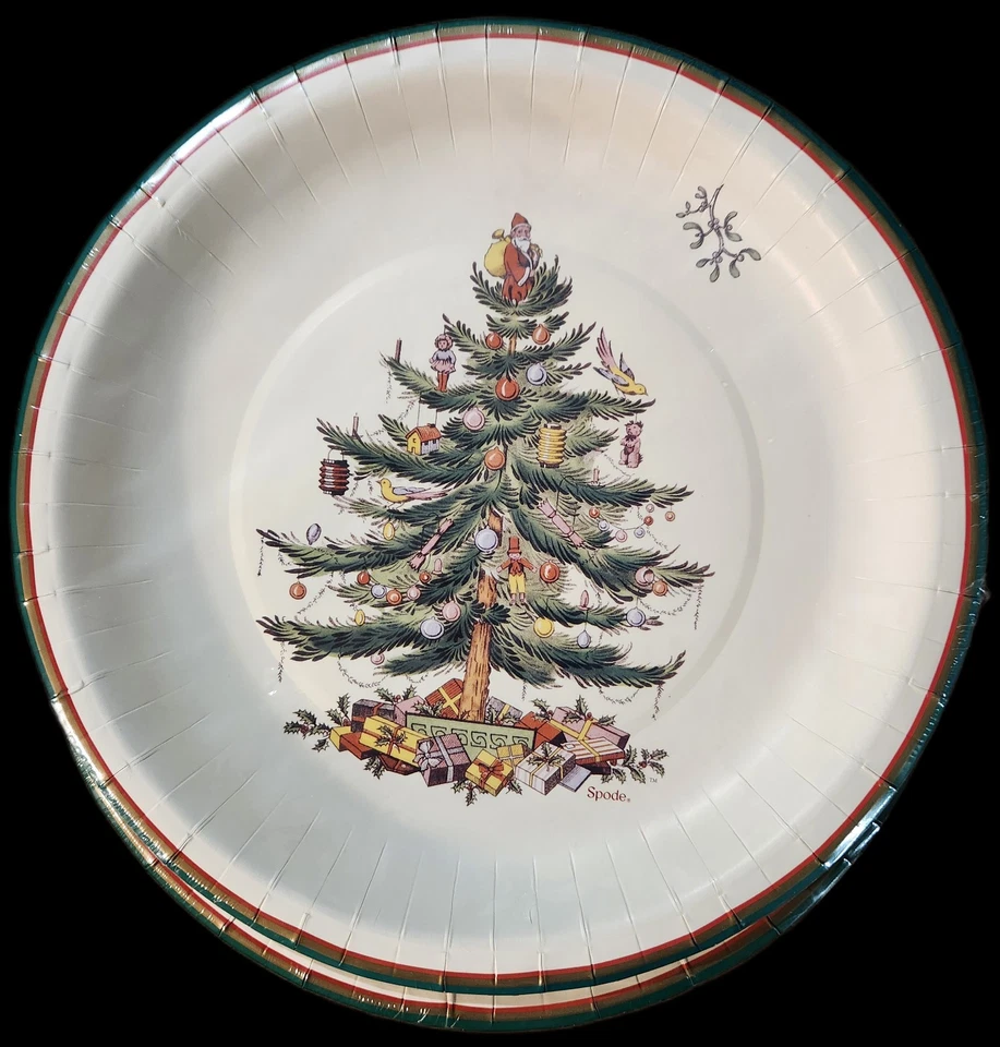 Spode Disposable Christmas Plate & Napkin Set Holiday Party Supplies 16 Count - Image 2 of 4