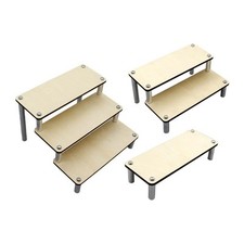 Wooden Display Stand Action Figure Display Riser Rack Collections of