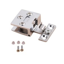 Glass Door Hinge Display Cabinet Gate Clamp No-Punch Wine Cabinet Hardware Kit