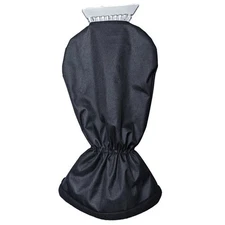 ToolTreaux Ice Scraper with Fleece Lined Waterproof Glove Car Accessories, Black