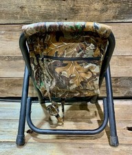 Tabouret de Chasse Portable, avec Sac de Rangement, Camouflage Chêne Mousse, 17,5"