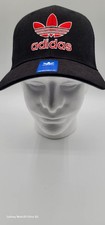 Brand New Adidas Trucker Snapback Cap Black With Red Adidas Logo