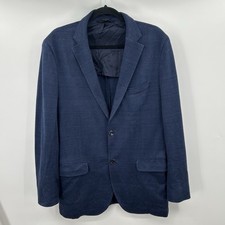 Massimo Dutti Men s Blue Glen Plaid Blazer Sport Coat Men s 44 Finest Italian