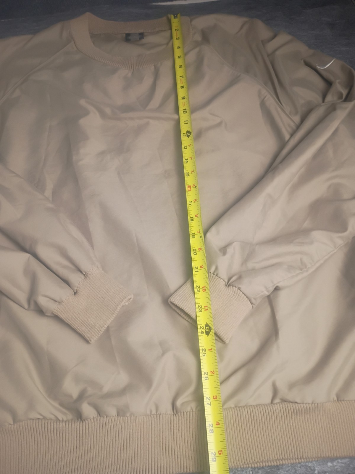 Nike Golf Pullover Windshirt Crewneck Beige Tan Men’s XL Lightweight