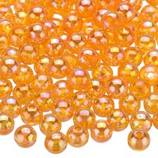 400pcs Acrylic Round Beads AB Colors 8mm Loose Craft Beads Orange AB