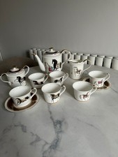 Servizio da tè porcellana cinese osso di cavallo dipinto a mano arte made in Japan vintage