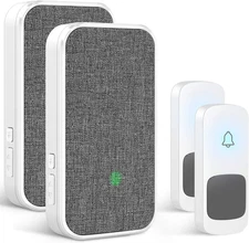 Wireless Doorbell, Remote Door Bell Ringer Wireless Long Range 1300FT with Fabri