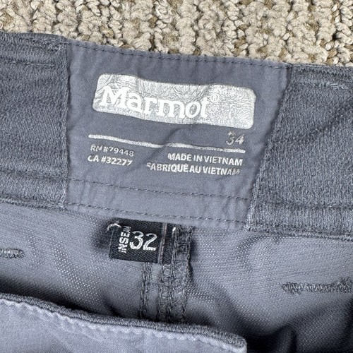 Marmot Herren 34x32 Hose Wandern Outdoor Zip Cargotasche Nylon Stretch grau - Bild 2 von 14