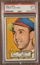 1952 Topps #56 Tommy Glaviano St. Louis Cardinals Original Baseball Card PSA 3.5