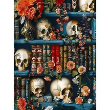 5D DIY Diamond Painting Kits for Adults, Halloween Skull Full Drill Embroidery C