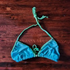 Vintage Tye Dye Bikini Top Medium Triangle Beach Swimwear Tanning Swimsuit Ocean