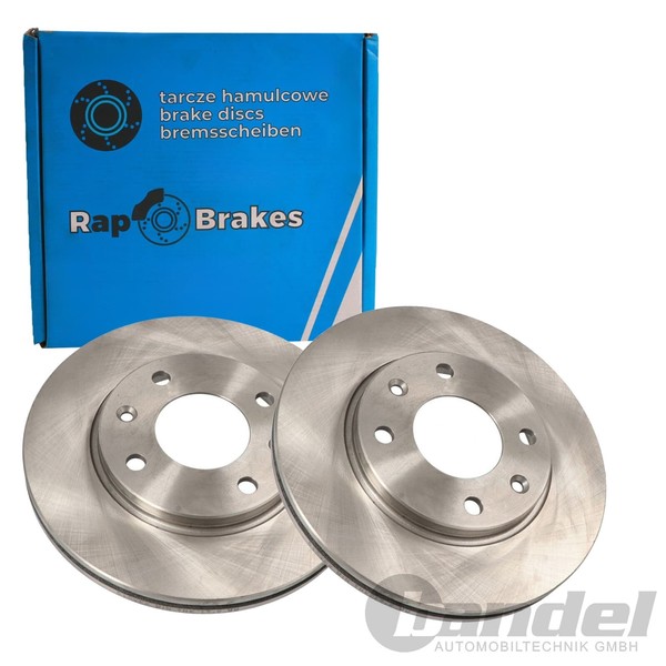 2X RAP Brakes Bremsscheiben 247Mm BelÜFtet Vorne Passend FüR CitroËN AX Saxo XSA-image