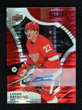 2021-22 Upper Deck Allure Rookies Red Rainbow Auto Lucas Raymond #109 Auto 15sc