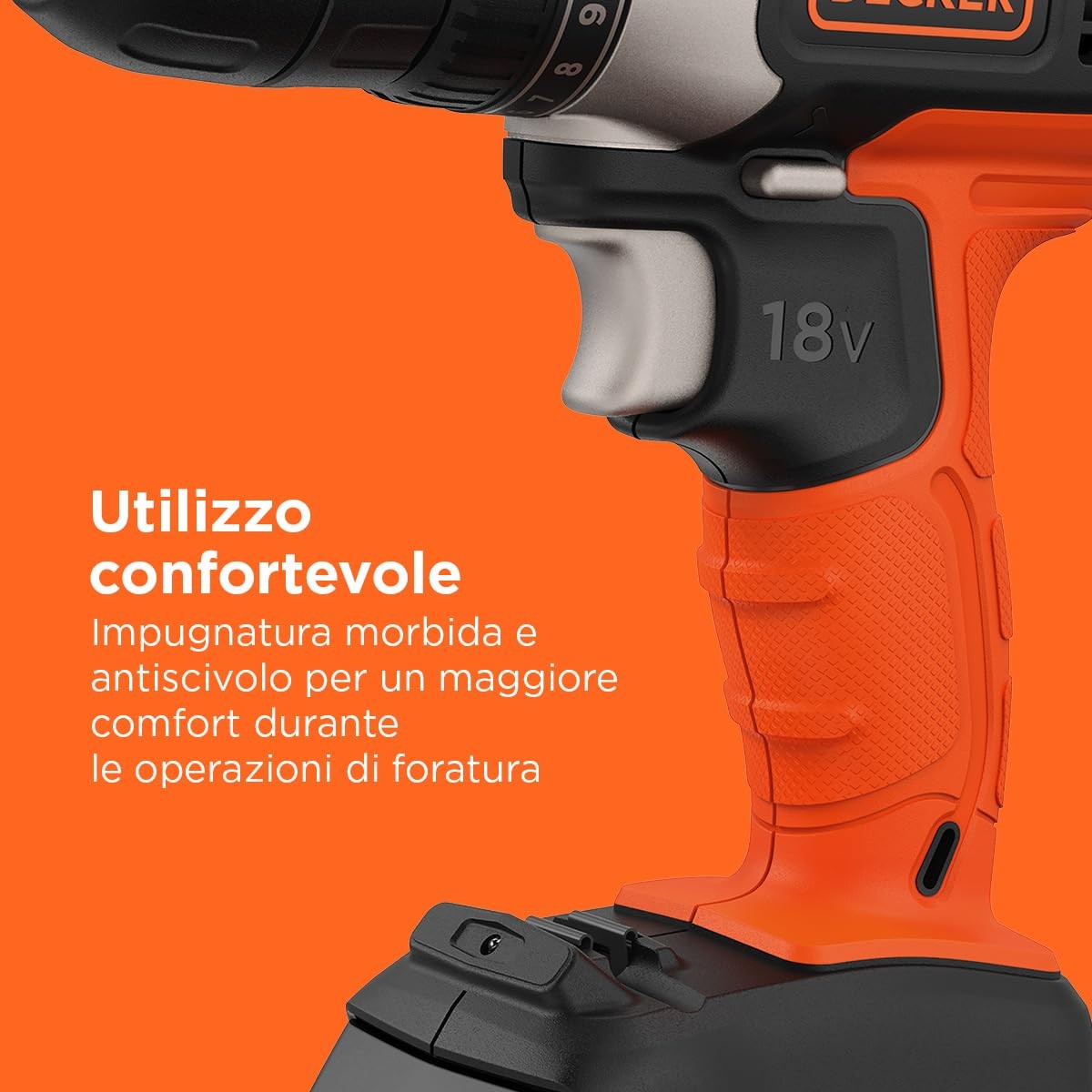 Trapano avvitatore a batteria 18 V con 10 posizioni foto 4
