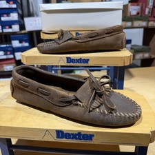 Vtg Minnetonka Driving Moccasin Brown Suede Leather Women s 7 80s New With Box