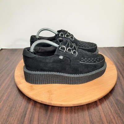 TUK Anarchic Creeper Womens 6 Shoes Black Vegan Suede Goth Emo