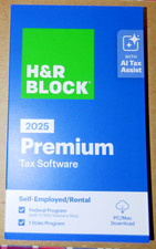 2025 H R Block Tax Software Premium Federal State E-File Windows Mac OS Download
