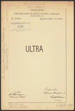 Photo:The Reliance Manufacturing Company for Ultra brand Lubricating Oil