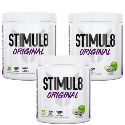Finaflex Stimul8 Original Super Pre-Workout Awesome Apple 271 Grams Each (Pack 3