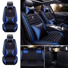 5 Seats Pu Leather Car Seat Cover Cushion Universal Full Set Front Rear Covers
