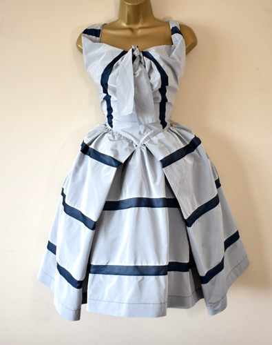 Iconic VIVIENNE WESTWOOD Sunday Dress 8 Corset Look Fit and Flare Taffeta Cruise
