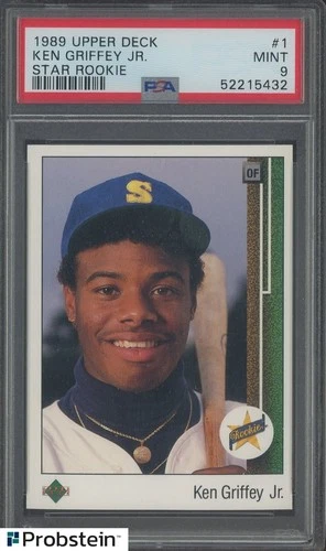 1989 Upper Deck Star Rookie #1 Ken Griffey Jr Seattle Mariners RC HOF PSA 9 MINT