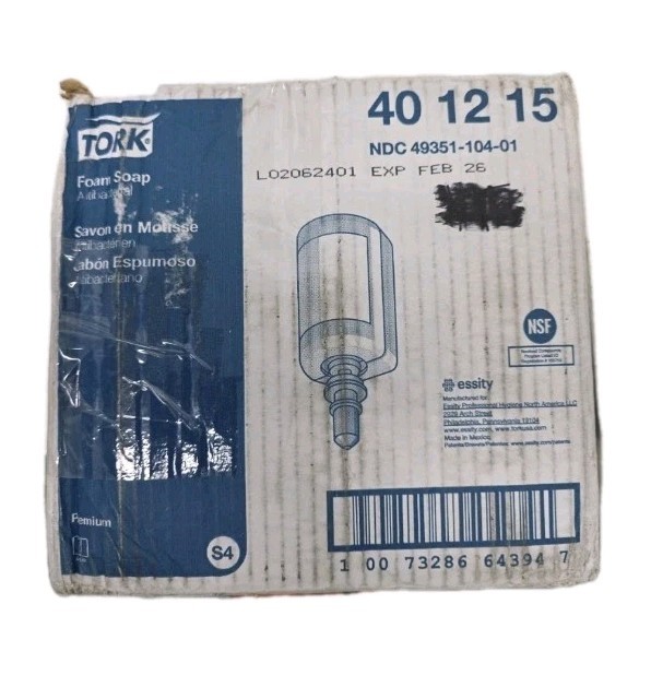 Tork Antibacterial Foam Hand Soap S4 Refills 40 12 15  Lot Of 5- 