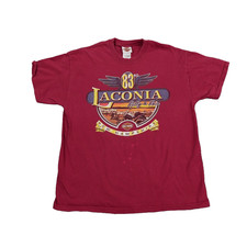 VTG Harley Davidson Laconia Rally T Shirt Mens Large Red USA Made 2006 Biker