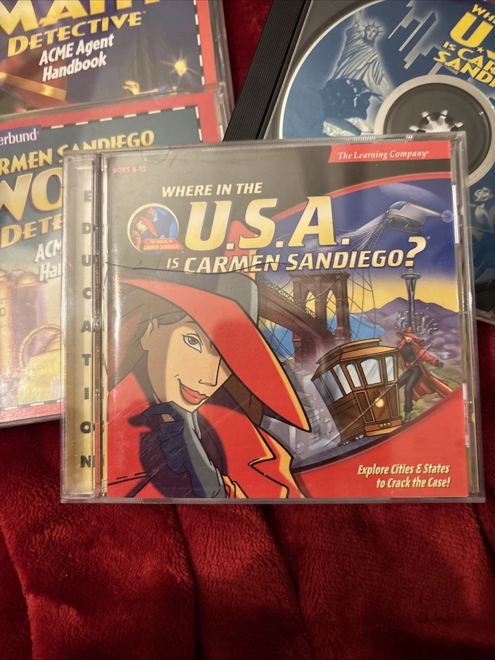 Lote de 4 CD educativos Where In The USA Carmen Santiago Foto 2 de 4