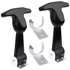 Rubber Bonnet Latch Flexible,T-Handle hasp Rubber Flexible with Brackets for