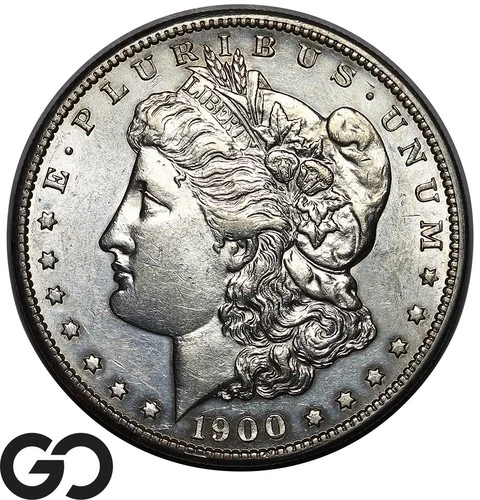 1900-S Morgan Silver Dollar Coin, Choice AU++ Better Date