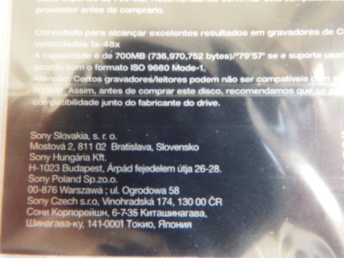 Sony CD-R 80 CDQ80ND Recordable Blank CDR Disc 80min / 700MB Sealed x3 - Afbeelding 15 van 24