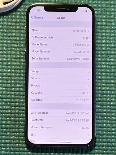Apple iPhone 12 Pro - 128GB - Graphite (Unlocked) A2341 (CDMA + GSM) - Afbeelding 11 van 13