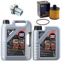MotoröL Filter Set 4310 0W-30 Liqui Moly 6 Liter + Schraube FüR Fiat Ducato 115