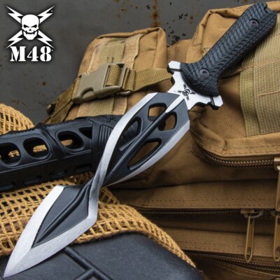 M48 Tsunami Fixed Blade With Vortec Sheath | Twist Blade Design | 15'' Overall