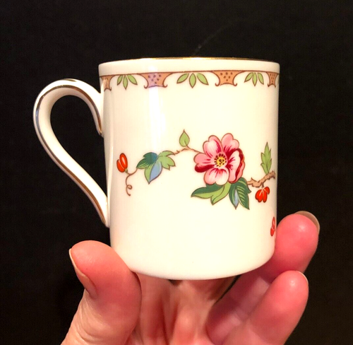 Krone Staffordshire England 6er Set Demitasse Pagode Tassen Untertassen exotische Vögel - Bild 9 von 17