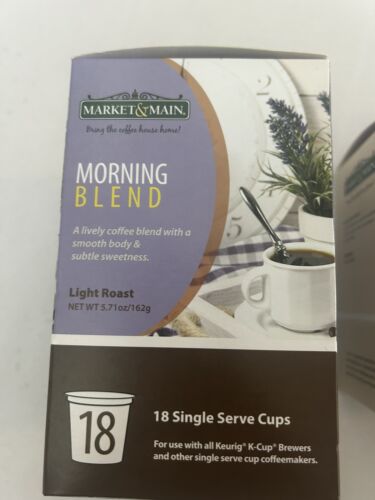 Morning Blend K-cups 36 unidades mercado de café ligero y lote principal de 2 cajas de 18 - Imagen 3 de 6