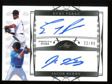 2022 Leaf Trinity Baseball DUAL Autograph - DA-7 Eury Perez / Jacob Berry #22/49
