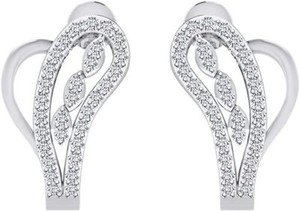 Authentic 1/2 ct Natural Diamond Stud Hoop Earring For Women's 925 Sterling Silver