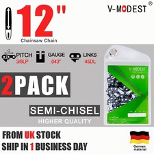 2 12" Chainsaw Chain Replace Oregon 90PX045 Fits Ryobi One+ 18V OCS1830 RAC227