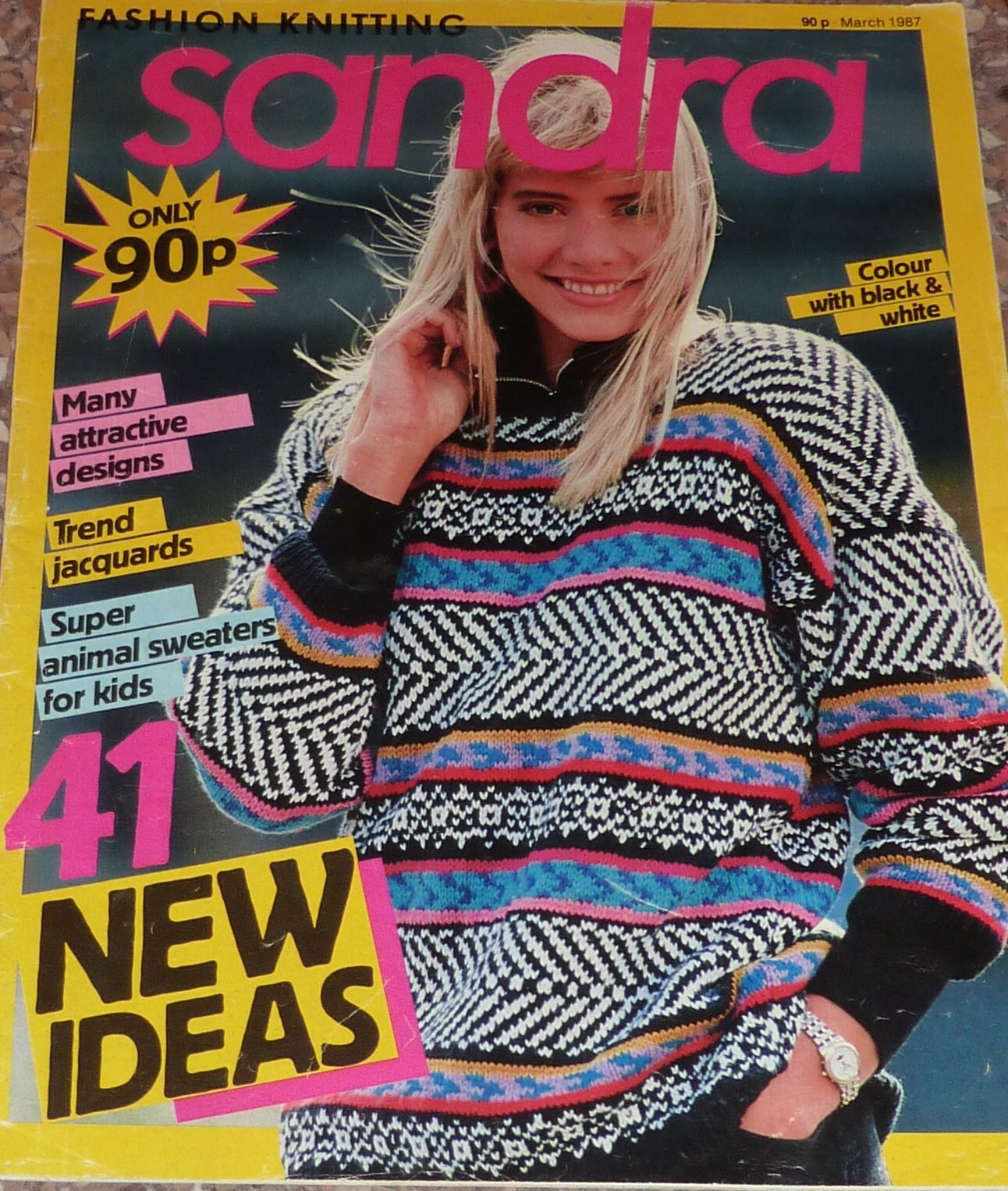 Sandhurst Knitting Pattern Sandra Knitting Pattern Booklet Family Fashion Hand Knits March 1987 ...