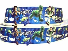 Toy Story Woody and Buzz Characters 1" Wide Repeat Ribbon Sold in Yard Lots