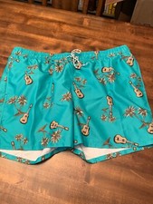 GOODFELLOW CO. UKULELE PALM TREE SWIM TRUNKS SHORTS Size XXL NEW