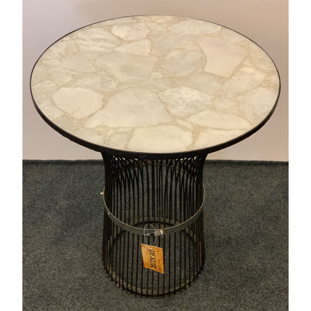 18x18 Natural White Quartz Agate Round Coffee Table Top Home Decor Gift